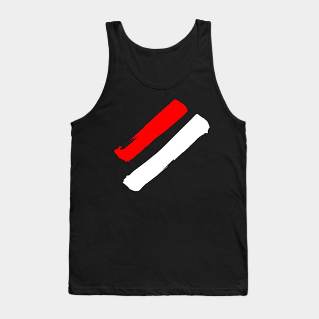 Indonesia Flag - Stripes Tank Top by Nikokosmos